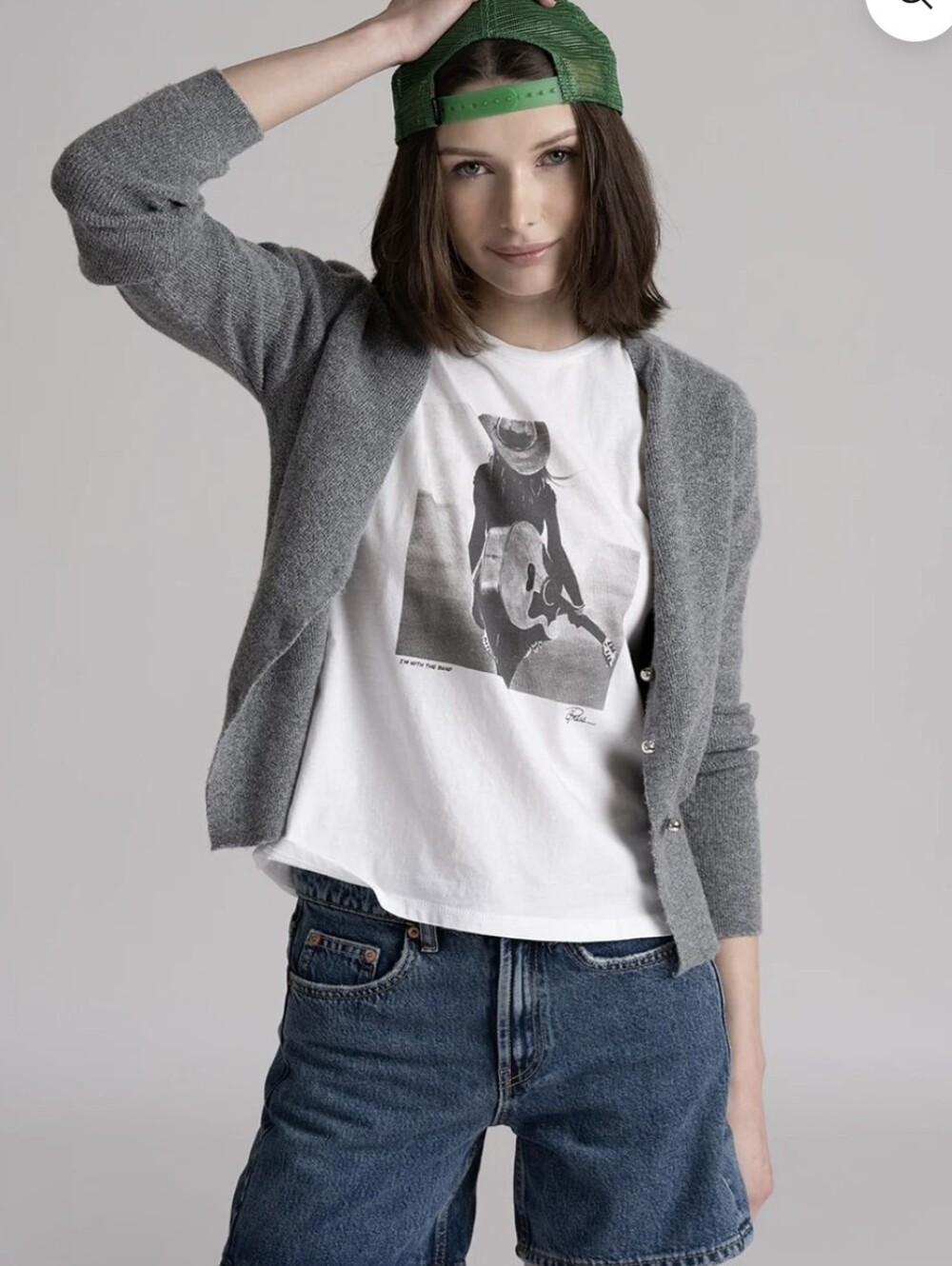 CPRESS STUDIO Relaxed "Im With The Band" Mushie Tee - Picture 2 of 7